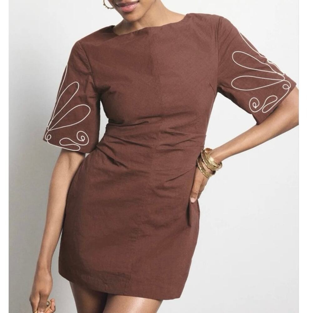 Mon Renn Essie brown Mini Dress Small